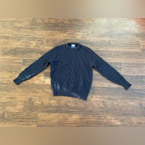 Vintage Pendleton Country Traditionals Blue Knit Crewneck Sweater Top Medium